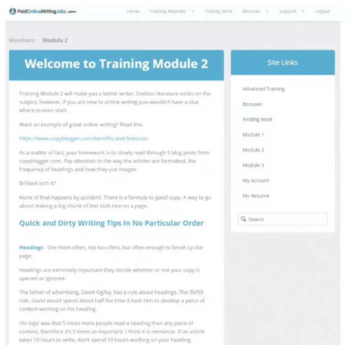 paidonlinewritingjobs.com module 2